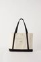 Natural Canvas Bag with Black Detail