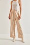 Women's Full Lycra Crepe Fabric Palazzo Trousers with Elastic Waist and Velcro - 3
