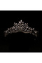 Women's Henna Wedding Crown Crystal Stone Bridal Crown Princess Crown Bachelorette Party Crown Anthracite - 3