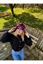 Women's Colorful Text Patterned Plush Bucket Hat - 6