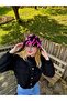 Women's Colorful Text Patterned Plush Bucket Hat - 2