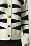Women's Ecru Patterned Buttoned Knit Cardigan YU00007 - 5