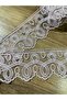 Ring Pattern Matte Thread Lace Scallop Guipure Tape 8.5 Mt Bedspread Bedding Set Tableware Set - 5
