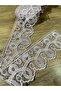 Ring Pattern Matte Thread Lace Scallop Guipure Tape 8.5 Mt Bedspread Bedding Set Tableware Set - 2