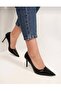 Women's Black Stiletto Classic Heeled Shoes - 4
