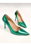 Women's Emerald Green Stiletto Classic Heeled Shoes - 2