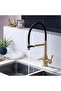 Kitchen Sink Faucet Dual Flow Water Purification Outlet Spiral Fountain Imported Matte Gold - 7