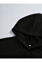 Moon Printed Hooded Black Oversize Sweatshirt - 3