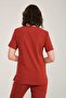 Lycra Scrubs Tile Envelope Collar Doctor Nurse Jersey Single Top - 3