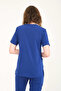 Unisex Lycra Scrubs - Cobalt Blue, Envelope Collar, Doctor Nurse Jersey Suit - 4