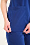 Unisex Lycra Scrubs - Cobalt Blue, Envelope Collar, Doctor Nurse Jersey Suit - 7