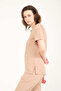 Lycra Scrubs Beige Envelope Collar Doctor Nurse Jersey Single Top - 3