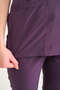 Lycra Scrubs Plum Envelope Collar Doctor Nurse Uniform Set Unisex - 7