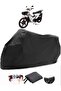 Arora AR 50-50 Hurricane Compatible Black Motorcycle Tarpaulin Waterproof Durable Fabric