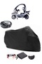 BMW C1 Rear Bag Compatible Black Motorcycle Tarpaulin Waterproof Durable Fabric