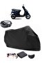 Piaggio Zip 100 Backpack Compatible Black Motorcycle Tarpaulin Waterproof Durable Fabric