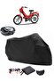Peugeot Ninja 103 Back Bag Compatible Black Motorcycle Tarpaulin Waterproof Durable Fabric