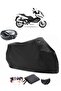 Yuki QM250T Maximum Rear Bag Compatible Black Motorcycle Tarpaulin Waterproof Durable Fabric