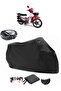 Motolux Africa King Backpack Compatible Black Motorcycle Tarpaulin Waterproof Durable Fabric