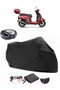 Yuki Enzo 50 Back Bag Compatible Black Motorcycle Tarpaulin Waterproof Durable Fabric