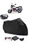 RKS Titanic 150-R Rear Bag Compatible Black Motorcycle Tarpaulin Waterproof Durable Fabric