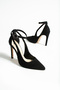 10.5 cm black suede stiletto heels - 4