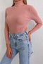 Women's Powder Lycra Stretchy Turtleneck Knitwear Sweater