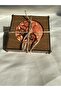 Set of 4 Wooden Coasters with Tile Pattern V1 - 2