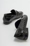 ORFEO Black Crocodile Loafer Casual Women's Shoes - 5