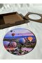 Set of 4 Wooden Coasters with Türkiye View - 3