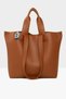 Tan Women's Double-Strap Textured Large Tote Bag M000008166 - 3