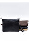 Genuine Leather, small size, women's handbag, black, 23*16*3 cm