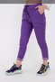 Women's Purple Italian Eyelet Striped Lycra Trousers