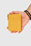 853 Genuine Leather Coin Compartment Zippered Vertical Card Holder Flother Yellow - 5