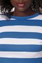 Women's Striped Knitwear Crop Top Indigo-ecru 22sw303 - 4
