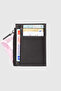 853 Genuine Leather Coin Compartment Zippered Vertical Card Holder Crazy Black - 4