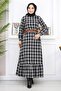 Frilly Hijab Dress Black 19165
