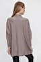 Women's Mink Half Turtleneck Loose Long Knitwear Poncho 22wk222 - 5