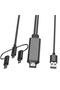 HM05 متوافق مع جميع الأجهزة محول HDMI كابل تلفزيون من النوع c إلى Lightning/Micro/Type-c