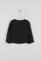 Girl's Black Sleeve Tassel Blouse - 3