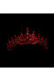 Dense Crystal Jewelled Bridal Crown Wedding Crown Crystal Wedding Crown For Henna Red - 7