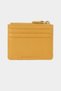 3603 Genuine Leather Coin Compartment Zippered Women's Men's Wallet Card Holder Yellow - 2