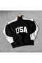 unisex half zipper 3 thread cotton rose wool sweat cardigan - 3