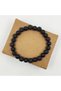 Glass Matte Onyx and 8 MM Lava Stone Gift Unisex Adult Bracelet - 2