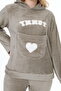 Women's Khaki soft plush high quality tracksuit two-piece set. - 8