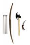 Wooden Arrow Bow Wooden Ax Karambit Toy Set