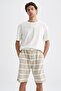 Comfort Fit Striped Cotton Shorts X3219az22sm