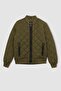 Slim Fit College Collar Bomber Lined Coat - 7