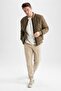 Slim Fit College Collar Bomber Lined Coat - 2
