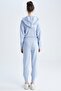 Jogger Knitwear Trousers with Pockets Basic Flat Waist with Elastic Laces R1701Az22Au - 4
